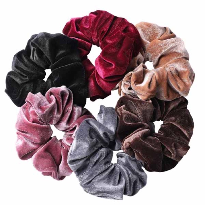 Whaline Samt-Scrunchies