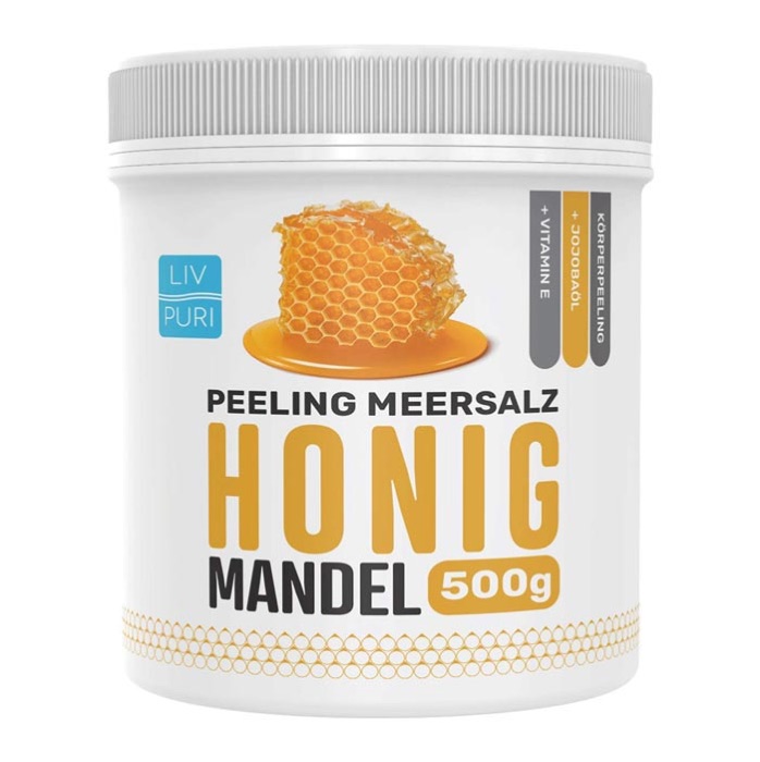 LivPuri Meersalz-Peeling Honig & Mandel