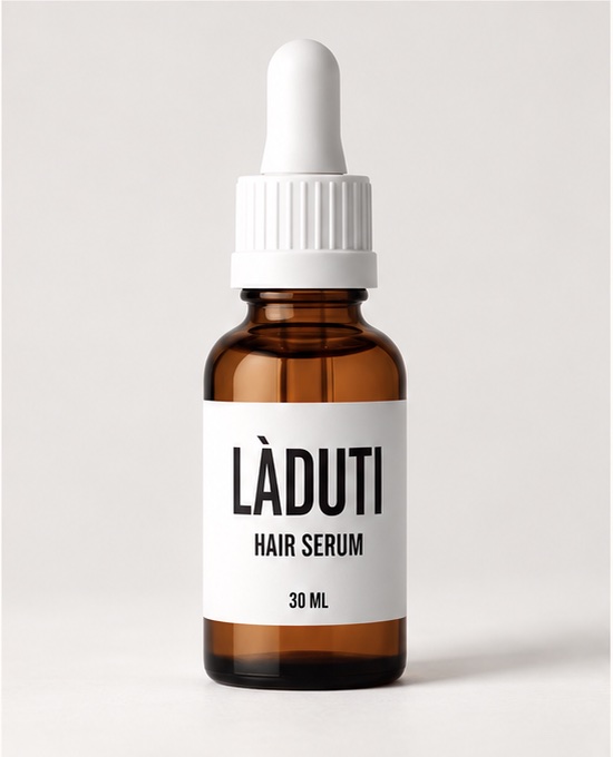 LADUTI Hair Serum, frasco visto de frente